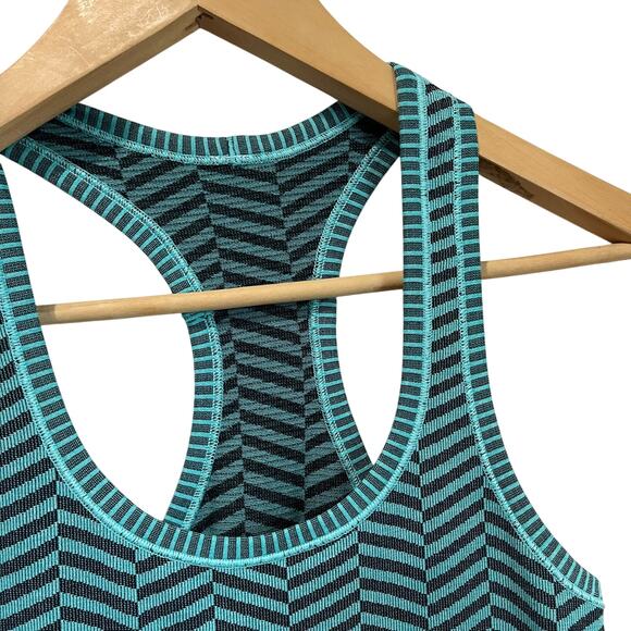 Lululemon Swiftly Tech Tank Top Racerback Heathered Blue Tropics Size 2 - Picture 5 of 7